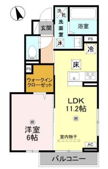 コーワロジデンス(1LDK/1階)の間取り写真