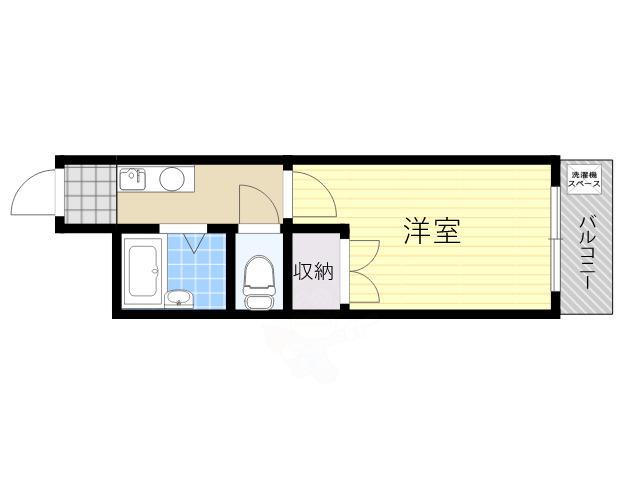 松本マンション(1K/4階)の間取り写真