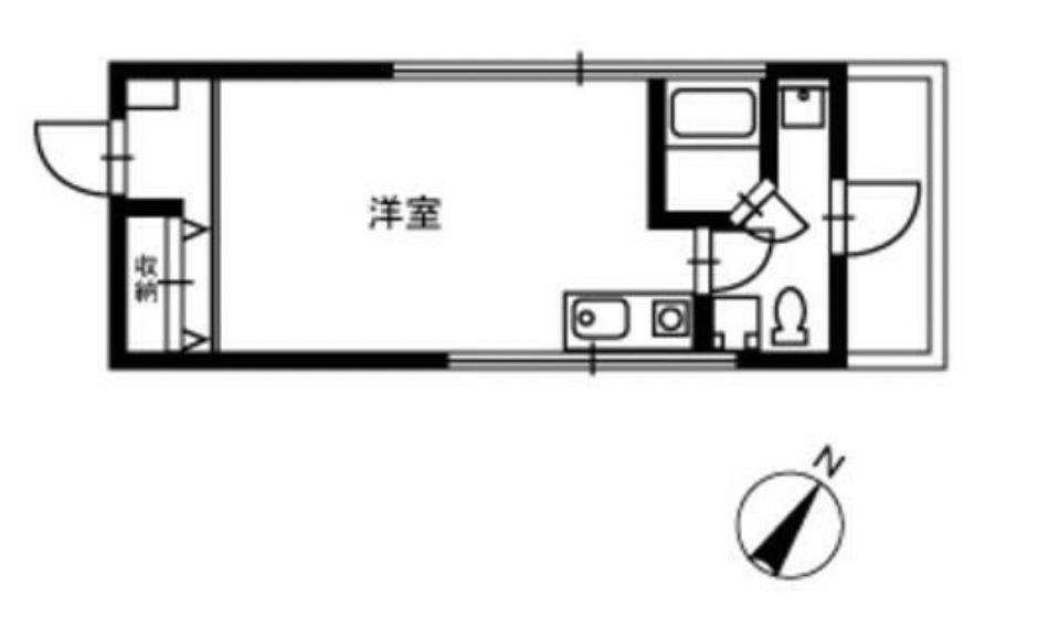 CASARAFFINATA(ワンルーム/2階)の間取り写真