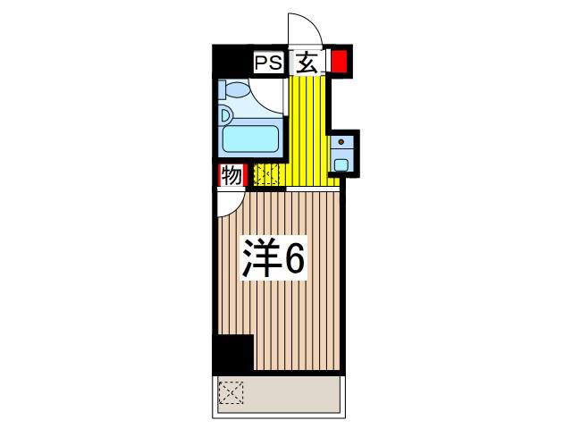 スカイコート西川口第3(ワンルーム/6階)の間取り写真