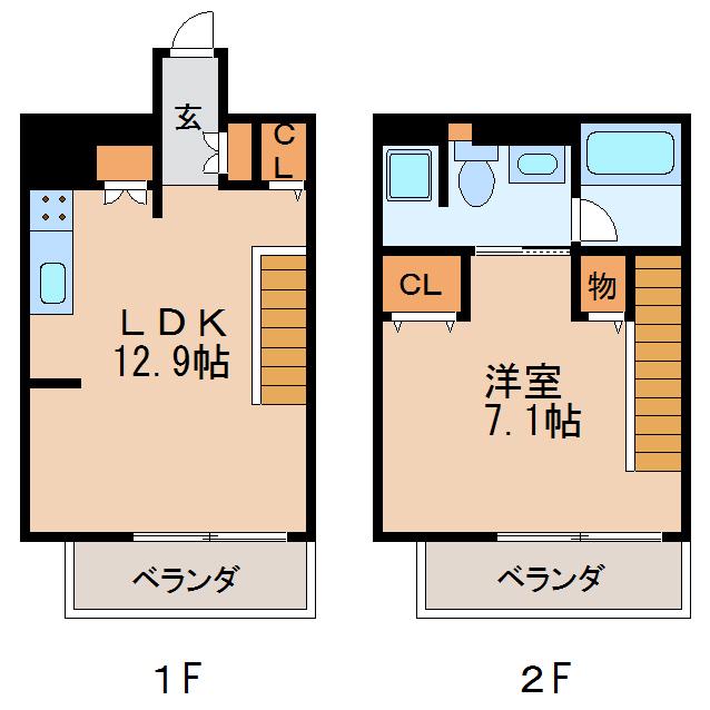 N.S.ZEAL泉(1LDK/8階)の間取り写真