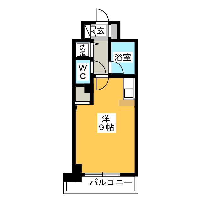 FLEX21博多II(ワンルーム/8階)の間取り写真