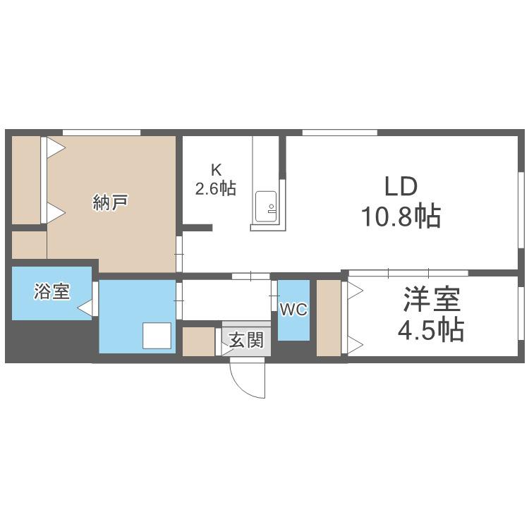 RESIDENCE SHINMEI NANGOU(2LDK/3階)の間取り写真