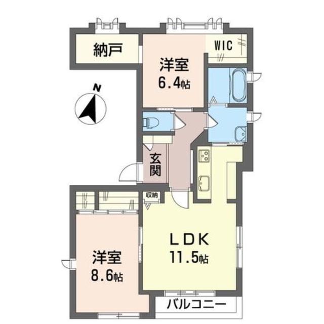 SR BLDG(2LDK/2階)の間取り写真