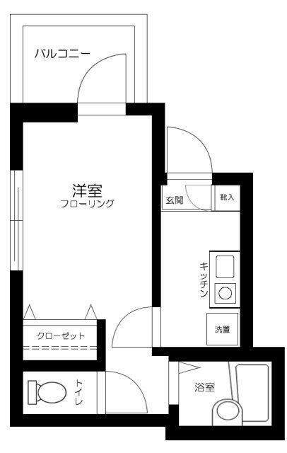 MELDIA足立4丁目(1K/2階)の間取り写真
