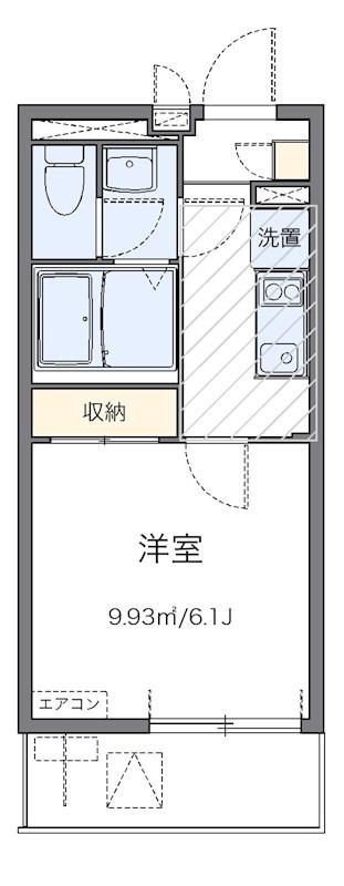 シルクパレス(1K/2階)の間取り写真