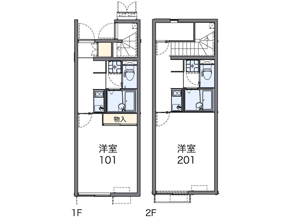 レオネクストタカス壱番館(1K/2階)の間取り写真