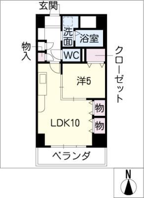 プレステージ新栄(1LDK/8階)の間取り写真