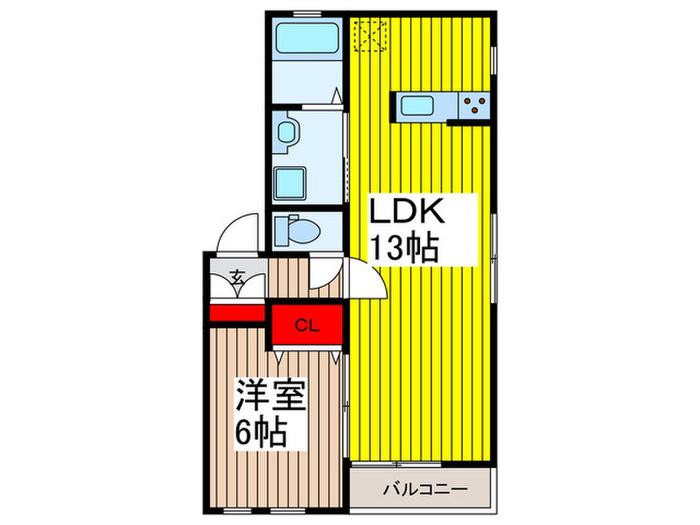 アールズオイレ(1LDK/2階)の間取り写真