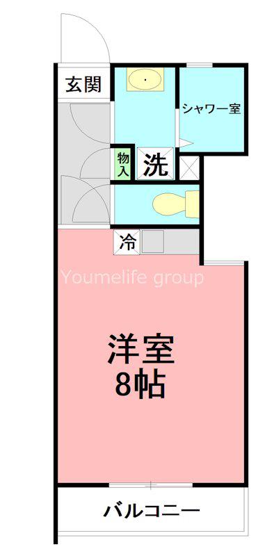 フェニックス厚木(ワンルーム/5階)の間取り写真