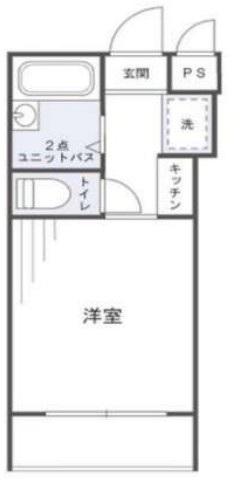 ペガサスマンション渋谷本町第1(1K/4階)の間取り写真
