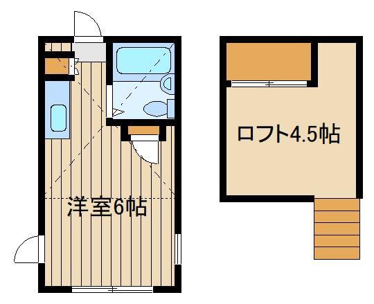 キャッスル東大泉(ワンルーム/1階)の間取り写真