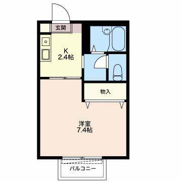 ダイヤプラザ(1K/2階)の間取り写真