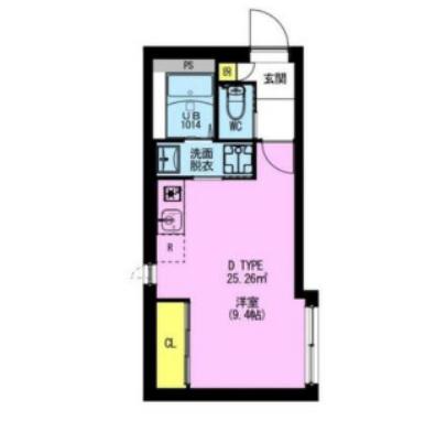 ADORE URBAN北赤羽(ワンルーム/4階)の間取り写真