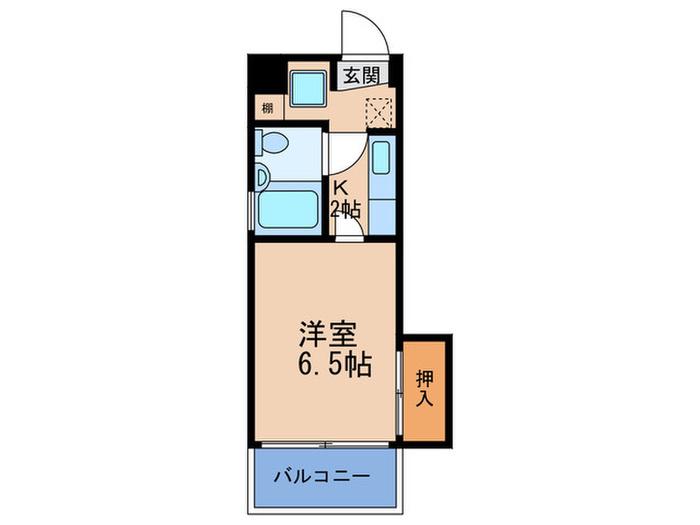 メゾンフランセ(1K/4階)の間取り写真