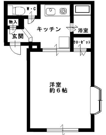 サンマリン西舞子(1K/1階)の間取り写真
