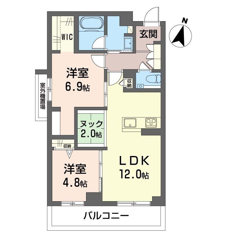 セントリビエ湘南台(2SLDK/3階)の間取り写真
