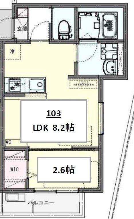 KLEIS南柏II(1LDK/1階)の間取り写真