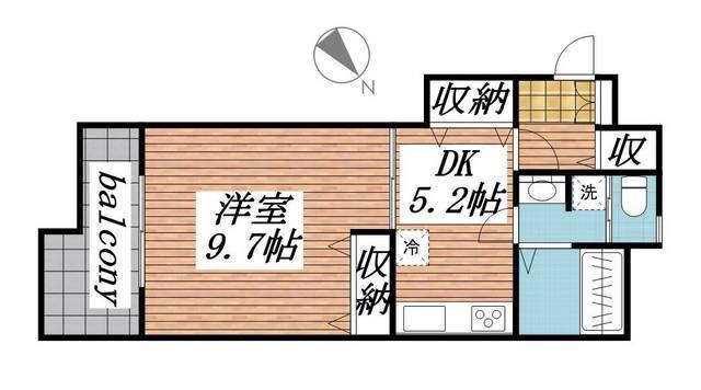 マシャンブル南池袋(1DK/9階)の間取り写真