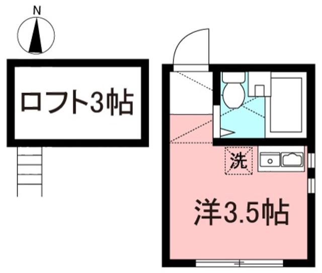 ライフピアウィル(ワンルーム/2階)の間取り写真