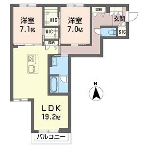 BELUCE(2LDK/2階)の間取り写真