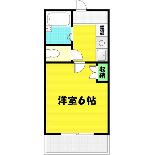 エムロード蒲生(1K/6階)の間取り写真