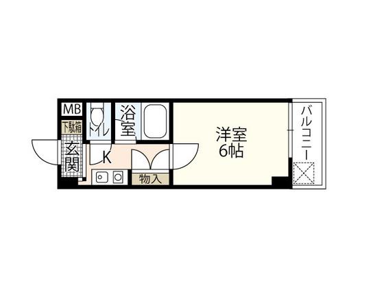 メゾン岩滝(1K/2階)の間取り写真