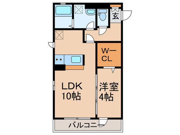 グランシャリオ(1LDK/2階)の間取り写真