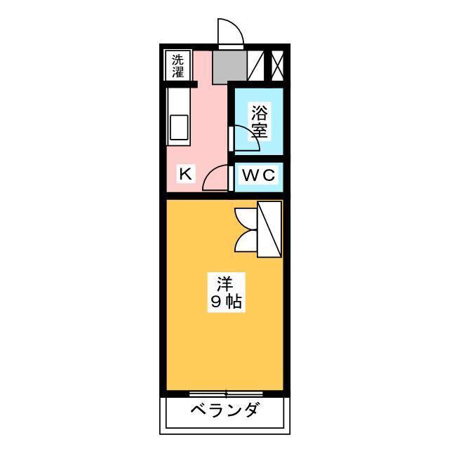 パストラーレV(1K/3階)の間取り写真