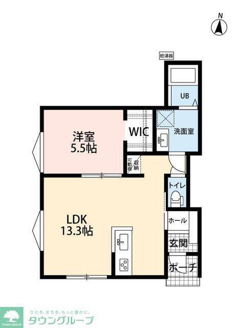パンサラッサ(1LDK/1階)の間取り写真