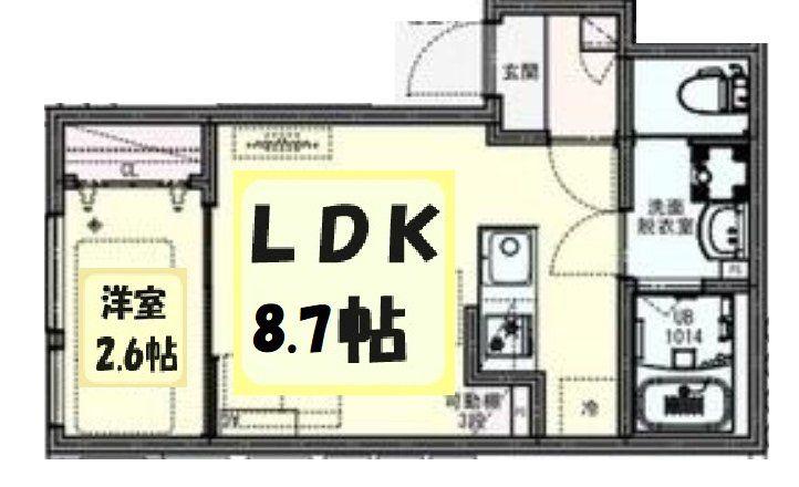 KLEIS北越谷II(1LDK/1階)の間取り写真