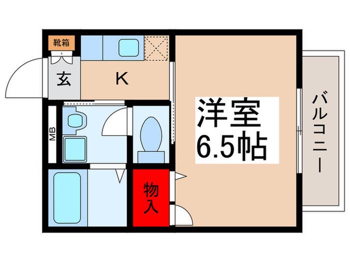 ハイムエストIII(1K/2階)の間取り写真