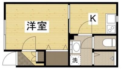 パスティア新倉敷(1K/1階)の間取り写真