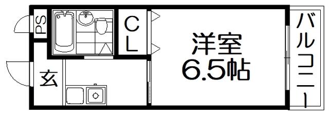 ステイシティ御浜(1K/4階)の間取り写真