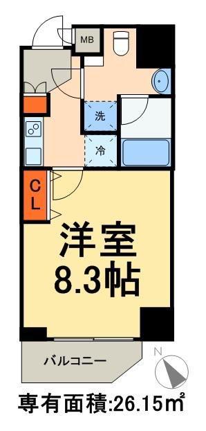 レアライズ田端(1K/2階)の間取り写真