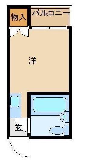 セドルハイム(ワンルーム/2階)の間取り写真