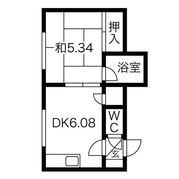 インペリアル23(1DK/3階)の間取り写真