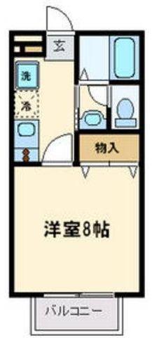 グレースレジデンス(1K/2階)の間取り写真