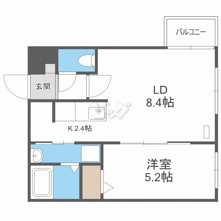 プランドール(1LDK/3階)の間取り写真