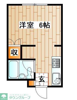 アービラ鶴見A棟(1K/2階)の間取り写真