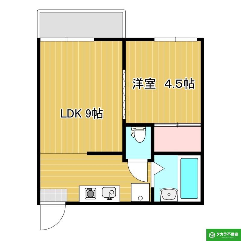 ファルコンオーパス18(1LDK/1階)の間取り写真
