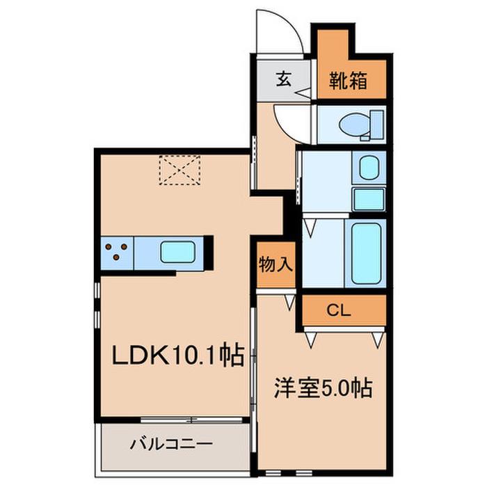 中十条2丁目計画(1LDK/2階)の間取り写真