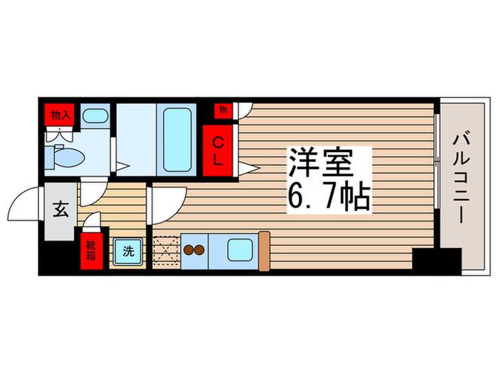 エスティメゾン大島(ワンルーム/2階)の間取り写真