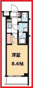 アルコバレーノお花茶屋(1K/1階)の間取り写真