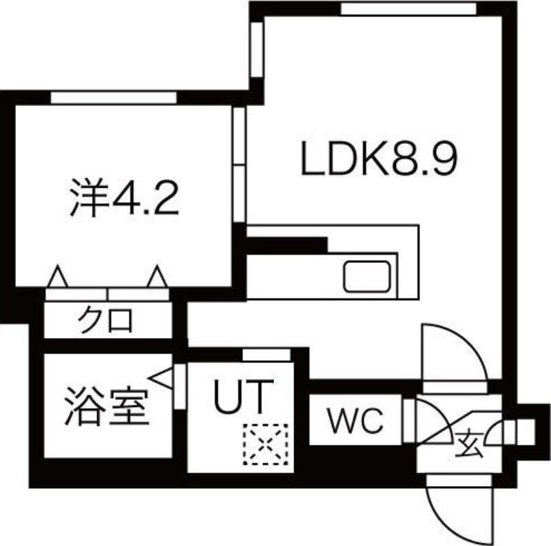 PRIME COURT麻生中央(1LDK/3階)の間取り写真