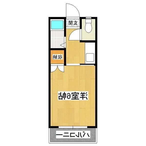 コーポ山文II(1K/2階)の間取り写真