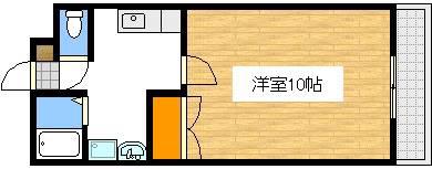 アクセス ワケII(1K/3階)の間取り写真