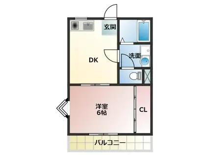 スペチアーレ(1DK/2階)の間取り写真