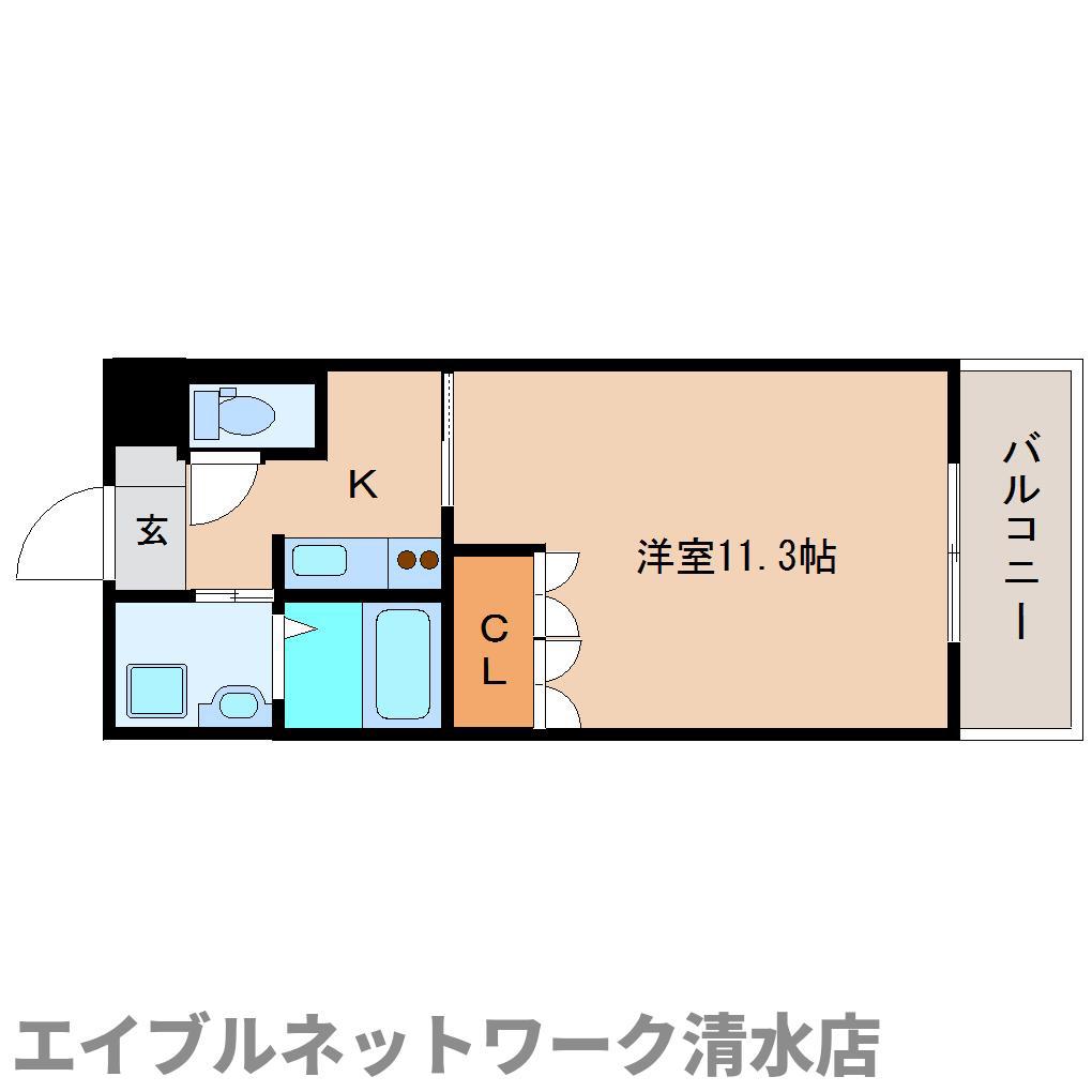 クリオネI(1K/2階)の間取り写真