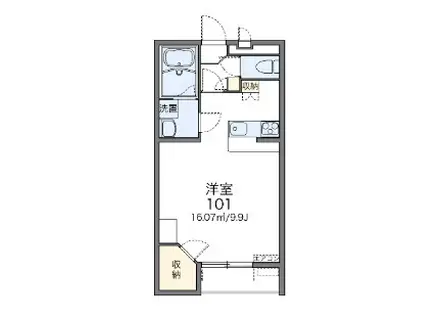レオパレスK&Mサンロード(1K/2階)の間取り写真